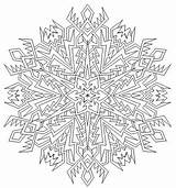 Snowflake Geometric sketch template