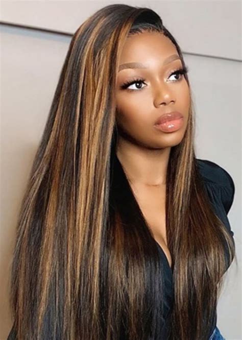 Hd Lace Piano Color 4 Highlight 27 Wig Bone Straight Lace