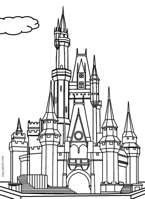 printable castle coloring pages  kids