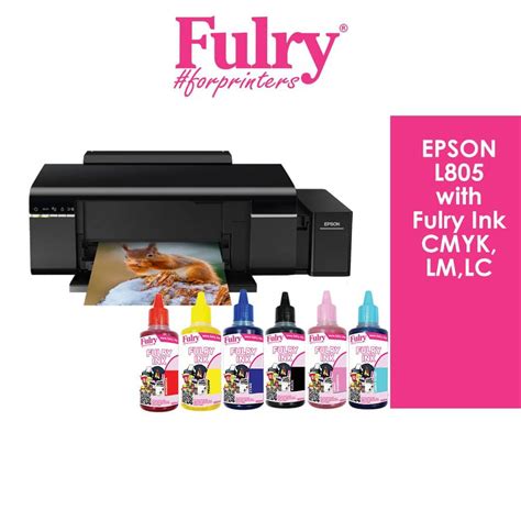 epson l805 printer with fulry ink cmyk lc lm shopee malaysia