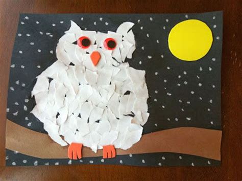 owl art paper craft winter animal crafts owl crafts winter crafts