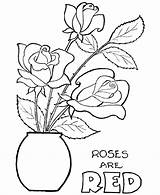 Flowers Valentines Coloringhome Parents sketch template