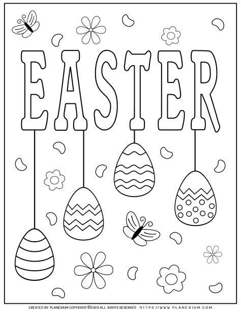 easter activities worksheets sketch coloring page