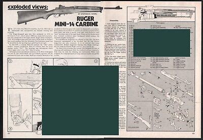 ruger mini  carbine schematic exploded viewparts list assembly article ebay