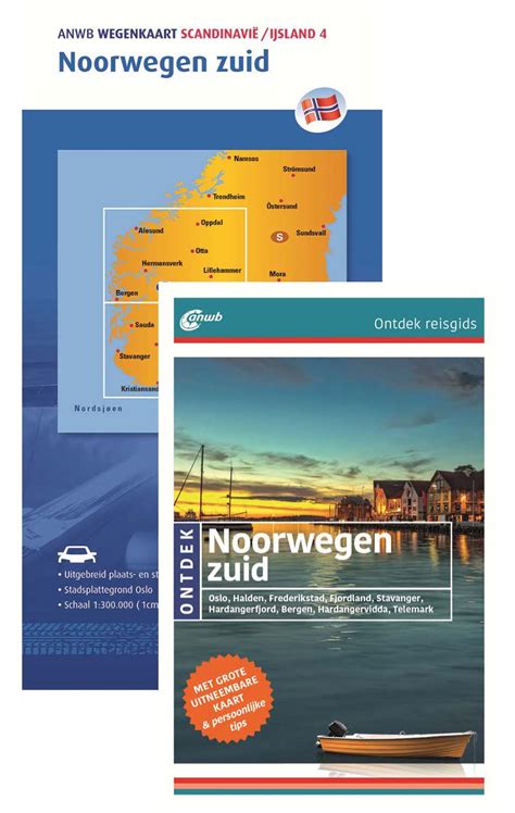 anwb ontdek noorwegen zuid wegenkaart editions racine