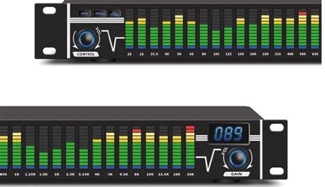dual  bands audio digital equalizer de audio professional  led spectrum ebay