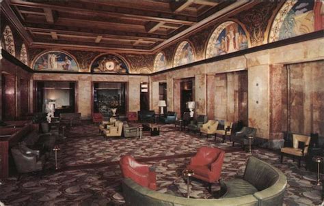 lobby congress hotel chicago il postcard