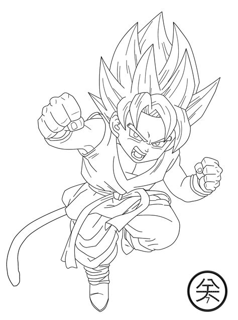 dbz goku ssj coloring pages coloring home