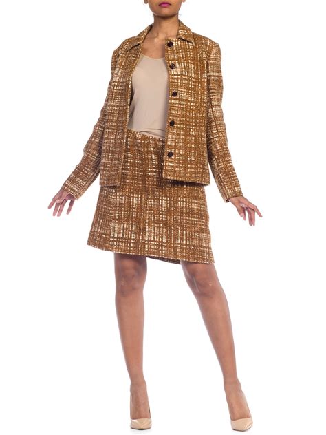 1996 prada sexy grandma tweed mini skirt suit 1990s at 1stdibs hot