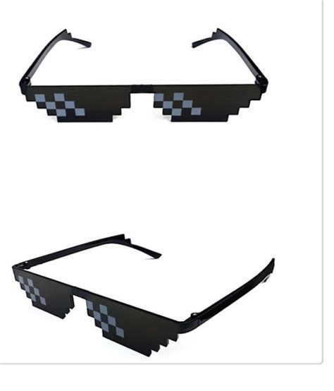 Pixelated Sunglasses Men Women Brand Thug Life Party