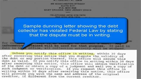 sample dunning letters youtube