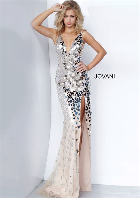 jovani 02479 emerald high slit v neck prom dress