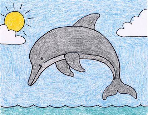 draw  dolphin  kids easy sketch  basic curve
