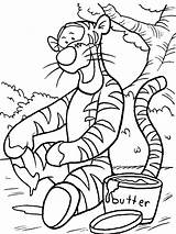 Tigger Winnie Kolorowanki Tygrysek Kleurplaten Teigetje Poeh Easter Pooh Bestcoloringpagesforkids Wydruku sketch template