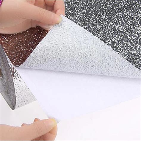 Self Adhesive Premium Aluminum Foil Wall Paper Backsplash Heat Etsy
