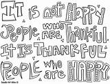 Coloring Pages Quotes Doodle Quote Alley Thankful Printable Attitude Color Adult Happy Sheets Soccer Kids Happiness Religious Thanksgiving People Quotesgram sketch template