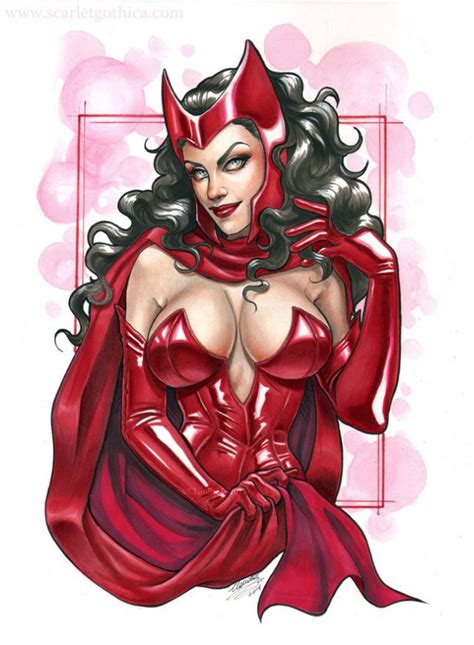 busty scarlet witch pinup scarlet witch magical porn