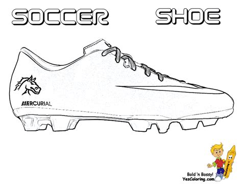 nike soccer boots colouring pages