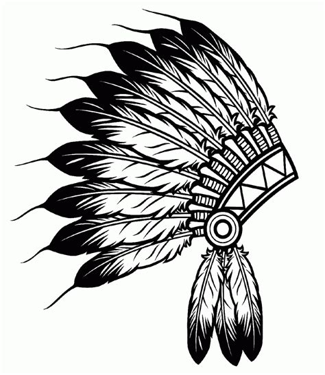 indian headdress coloring page coloring home