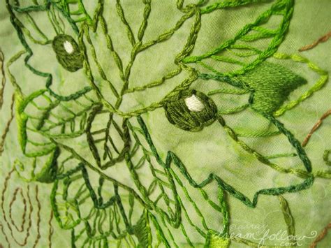 green man embroidery pattern   hand  littledear