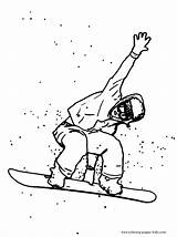 Coloring Pages Snowboarding Sports Color Sheets Found Printable sketch template