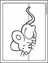 Mouse Coloring Pages Baby Print Colorwithfuzzy sketch template