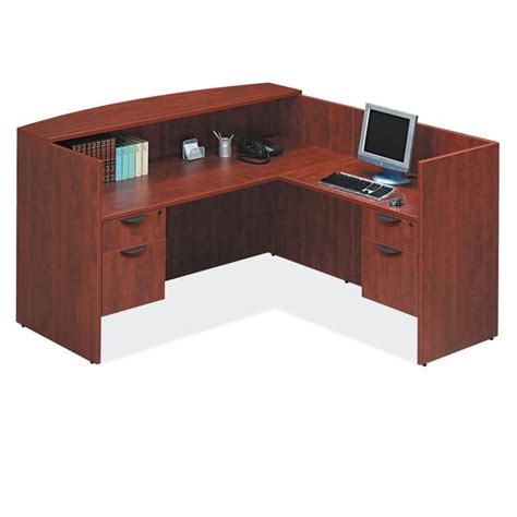 L Shaped Reception Desk With Hanging Pedestals 8 Colors Mcaleers