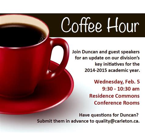 You Are Invited To Coffee Hour February 5 Finance And