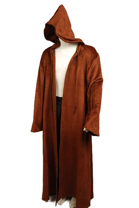 star wars cosplay costume brown sith jedi robe wool cloak
