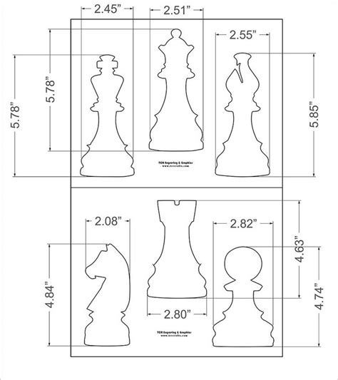chess pieces lathe template