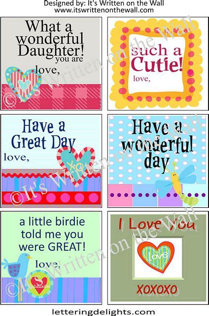 daughter  printable lunchbox notes  printable templates