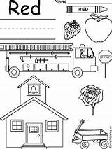 Red Worksheet Color Colors Worksheets Coloring Drawing Enchantedlearning Preschool Kindergarten Print Gif Crayon Only Themes Firetruck Printouts sketch template