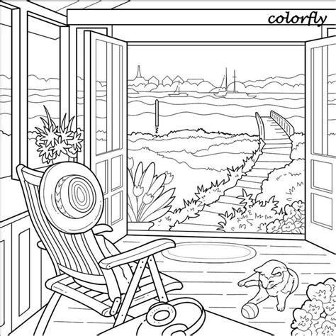 scenery printable coloring pages thiva hellas