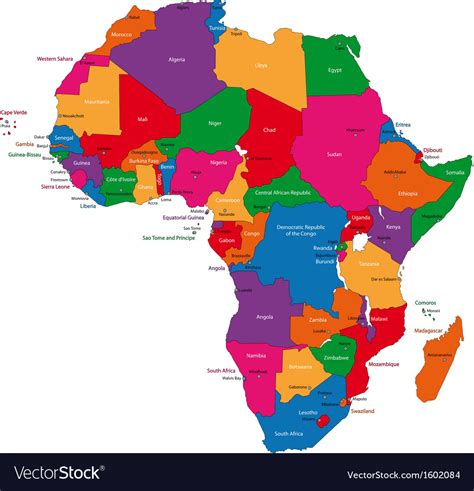 africa map royalty  vector image vectorstock