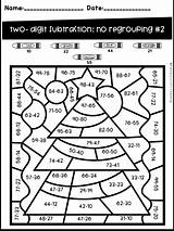 Digit Addition Subtraction Regrouping Two Color Holiday Code Without sketch template