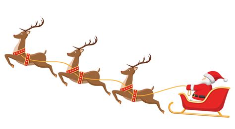 santa  sleigh   reindeers isolated  white david  defense