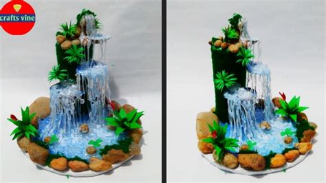 Hot Glue Waterfall Plastic Bottle And Sea Shell Waterfall Crafts Vine