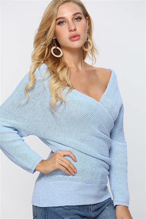 Hualong Sexy Deep V Neck Ladies Cardigan Sweaters Online Store For