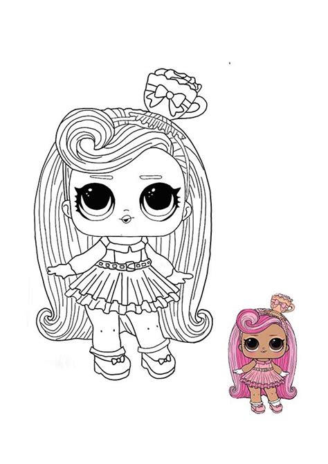 lol surprise hairvibes darling coloring page star coloring pages