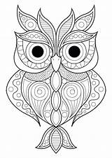 Hibou Mandala Coloriage Hiboux Owl Justcolor sketch template