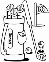 Golf Coloring Pages Activity Ball sketch template