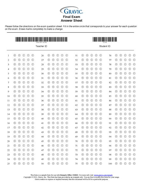 question test answer sheet  barcode remark software