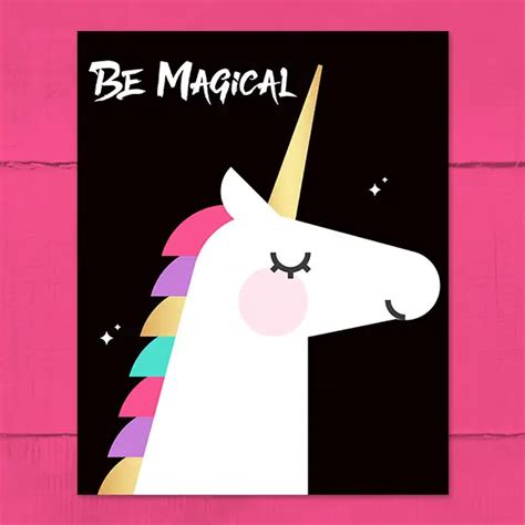 printable  magical unicorn poster  breaks