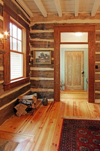 chinked log walls design pictures remodel decor  ideas log cabin kitchens cabin design