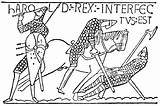 Hastings Tapestry Bayeux Schlacht Tod Harolds sketch template