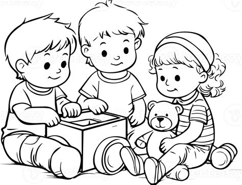 children colouring book  kids png illustration  png
