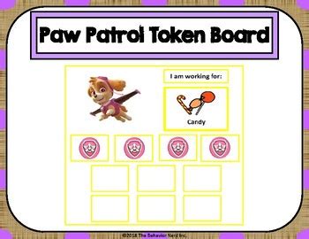 paw patrol  token board   behavior nerd tpt
