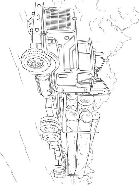 logging truck coloring page coolest construction coloring pages
