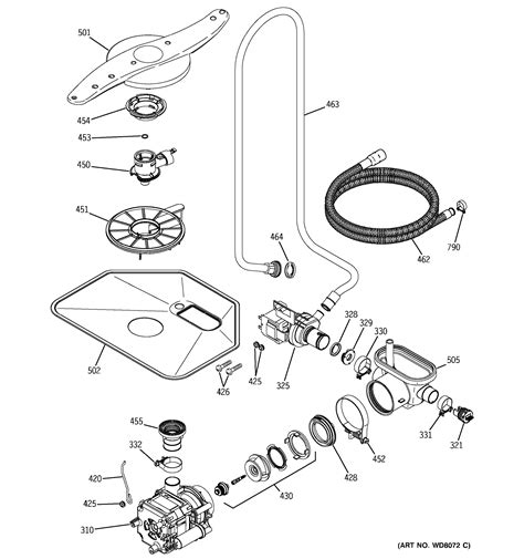 assembly view  motor pump mechanism edwgss