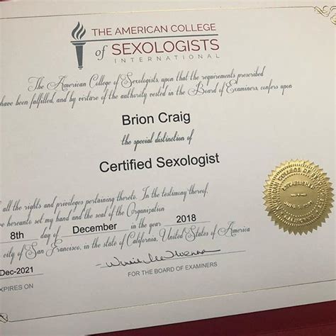 we got our certified sexologists certificate today explore the art